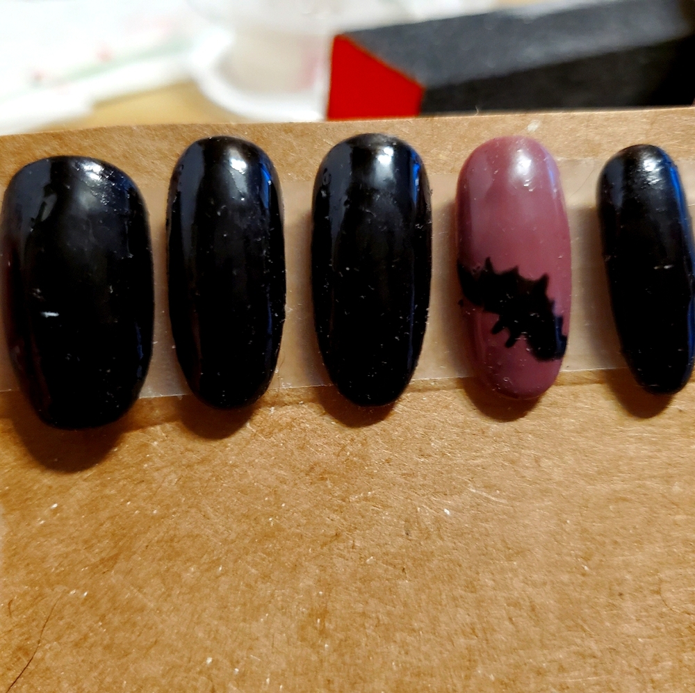 Halloween Purple Press On Nails